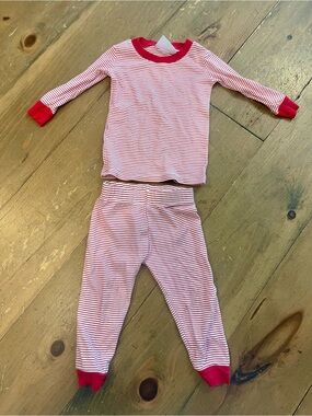 Kids Long Sleeve Red Stripe Pajama Set